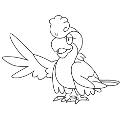 Squawkabilly Pokemon Free Coloring Page for Kids
