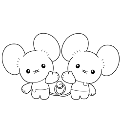 Tandemaus Pokemon Free Coloring Page for Kids