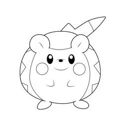 Togedemaru Pokemon Free Coloring Page for Kids