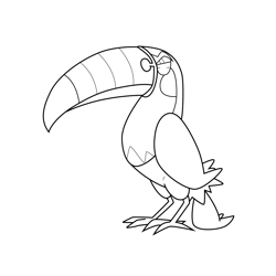 Toucannon Pokemon Free Coloring Page for Kids