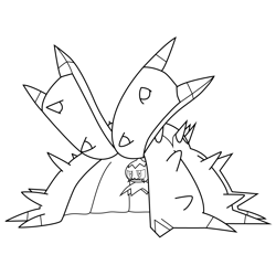 Toxapex Pokemon Free Coloring Page for Kids