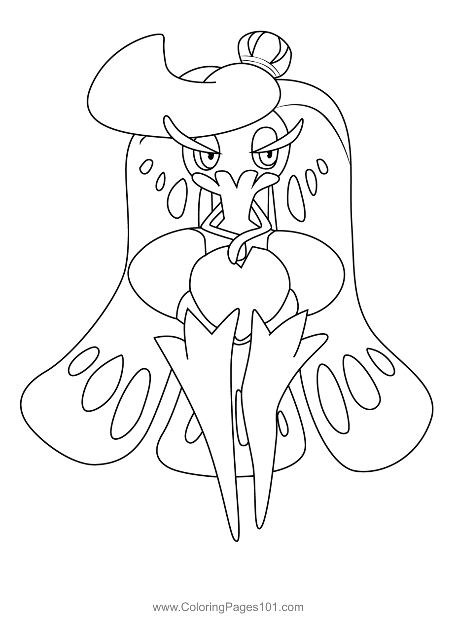 Tsareena Pokemon Coloring Page for Kids Free Pokemon Printable