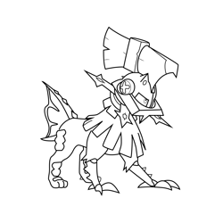 Type Null Pokemon Free Coloring Page for Kids