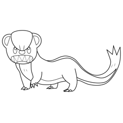 Yungoos Pokemon Free Coloring Page for Kids