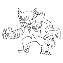 Zarude Pokemon Free Coloring Page for Kids