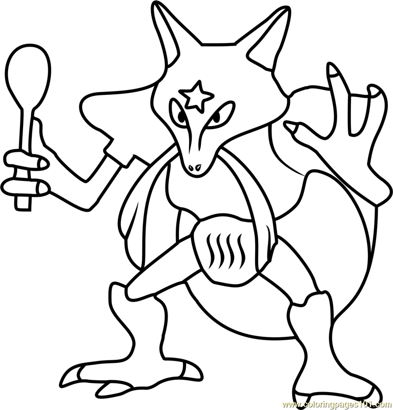 Abra Pokemon Coloring Page Coloring Pages