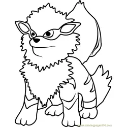 Arcanine Pokemon GO Free Coloring Page for Kids