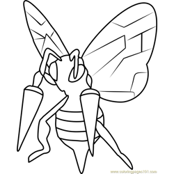 Beedrill Pokemon GO Free Coloring Page for Kids
