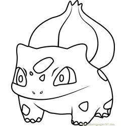 Bulbasaur Pokemon GO Free Coloring Page for Kids