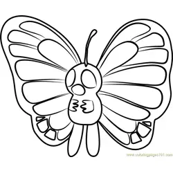 Butterfree Pokemon GO Free Coloring Page for Kids