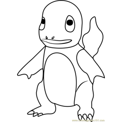 Charmander Pokemon GO Free Coloring Page for Kids