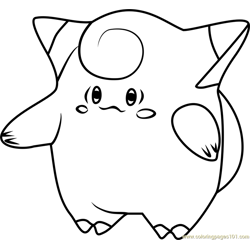 Clefairy Pokemon GO Free Coloring Page for Kids