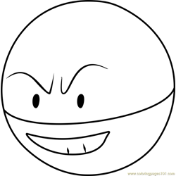 Electrode Pokemon GO Free Coloring Page for Kids