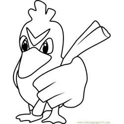 Farfetch'd Pokemon GO Free Coloring Page for Kids