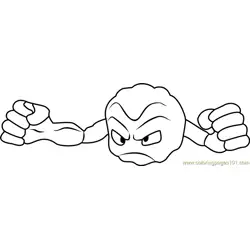 Geodude Pokemon GO Free Coloring Page for Kids