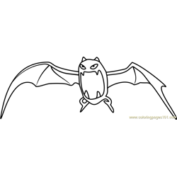 Golbat Pokemon GO Free Coloring Page for Kids