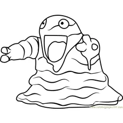 Grimer Pokemon GO Free Coloring Page for Kids