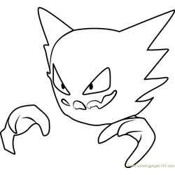 Haunter Pokemon GO Free Coloring Page for Kids