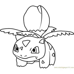 Ivysaur Pokemon GO Free Coloring Page for Kids