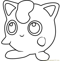 Jigglypuff Pokemon GO Free Coloring Page for Kids