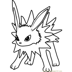 Jolteon Pokemon GO Free Coloring Page for Kids