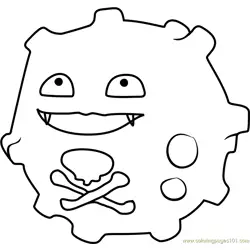 Koffing Pokemon GO Free Coloring Page for Kids