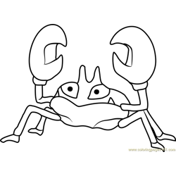 Krabby Pokemon GO Free Coloring Page for Kids