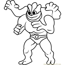 machamp Coloring Pages for Kids - Download machamp printable coloring