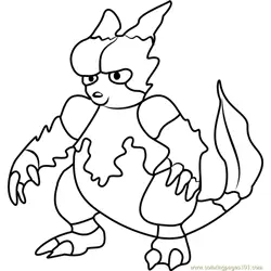 Magmar Pokemon GO Free Coloring Page for Kids