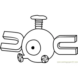 Magnemite Pokemon GO Free Coloring Page for Kids