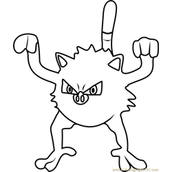 Mankey Pokemon GO Free Coloring Page for Kids