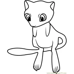 Mew Pokemon GO Free Coloring Page for Kids