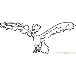 Moltres Pokemon GO Free Coloring Page for Kids