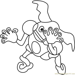 Mr Mime Pokemon GO Free Coloring Page for Kids