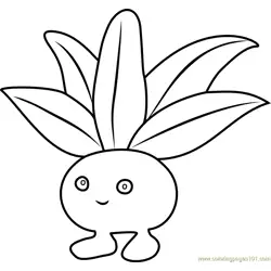 Oddish Pokemon GO Free Coloring Page for Kids