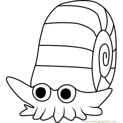 Omanyte Pokemon GO Free Coloring Page for Kids