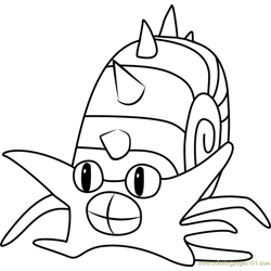 Omastar Pokemon GO Free Coloring Page for Kids