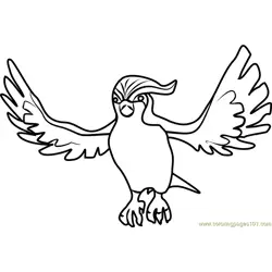 Pidgeot Pokemon GO Free Coloring Page for Kids
