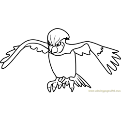 Pidgeotto Pokemon GO Free Coloring Page for Kids