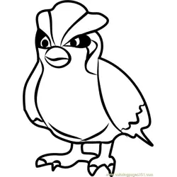 Pidgey Pokemon GO Free Coloring Page for Kids