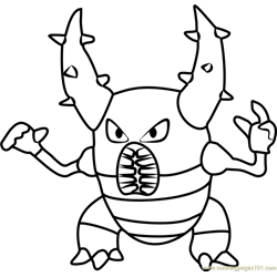 Pinsir Pokemon GO Free Coloring Page for Kids