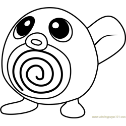 Poliwag Pokemon GO Free Coloring Page for Kids