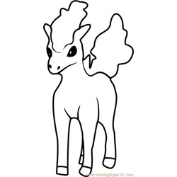 Ponyta Pokemon GO Free Coloring Page for Kids