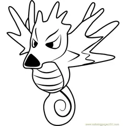 Seadra Pokemon GO Free Coloring Page for Kids
