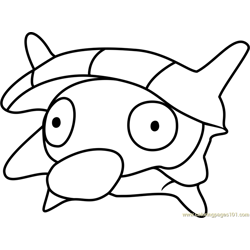Shellder Pokemon GO Free Coloring Page for Kids