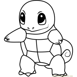 Squirtle Pokemon GO Free Coloring Page for Kids