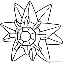Starmie Pokemon GO Free Coloring Page for Kids