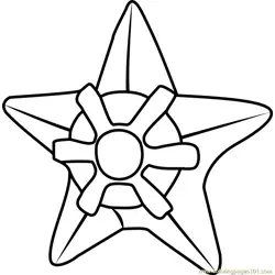 Staryu Pokemon GO Free Coloring Page for Kids