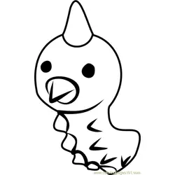 Weedle Pokemon GO Free Coloring Page for Kids
