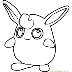 Wigglytuff Pokemon GO Free Coloring Page for Kids